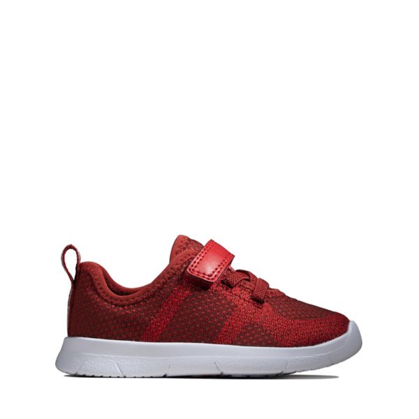 Clarks Girls Ath Flux Toddler Trainers Burgundy | CA-7163098